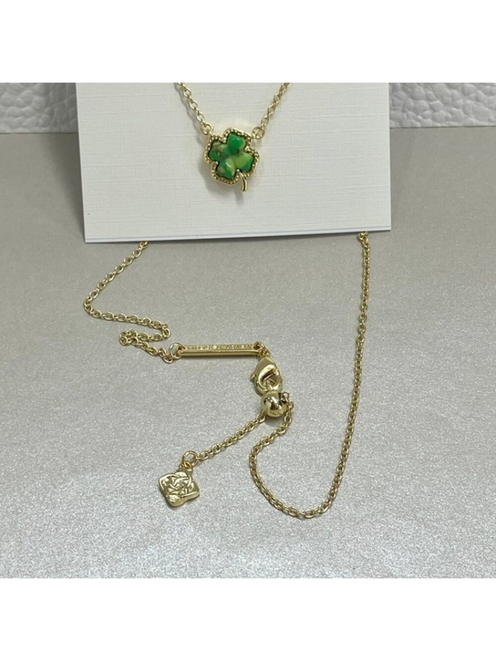 Kendra Scott Clover Gold Short Pendant Necklace - Picture 4 of 7